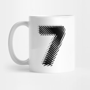 blurred 7 in black Mug